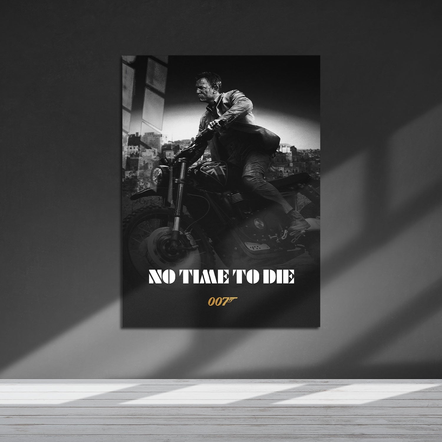 Flex Designs Metal Poster No Time to Die B&W 5 x 7" Home Goods - Movie 2021 Movie Metal Poster