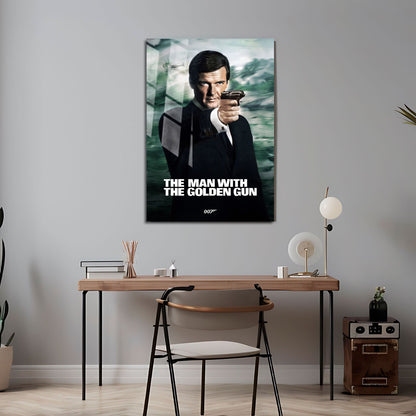 Flex Designs Metal Poster The Man with the Golden Gun Classic 24 x 36" Home Goods - Movie 1974 Movie Metal Poster