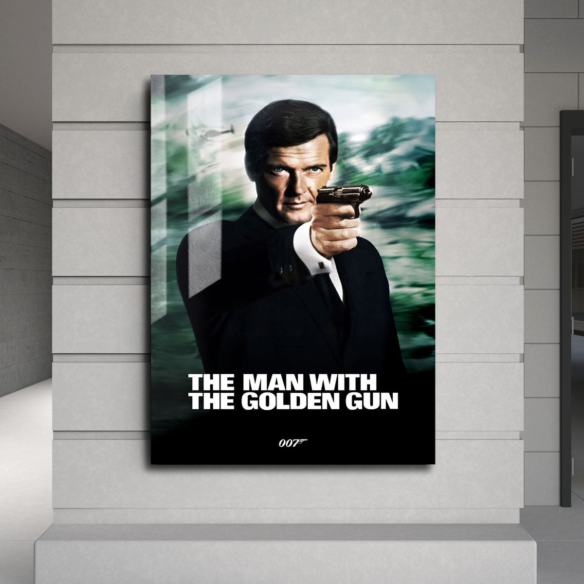 Flex Designs Metal Poster The Man with the Golden Gun Classic 24 x 36" Home Goods - Movie 1974 Movie Metal Poster