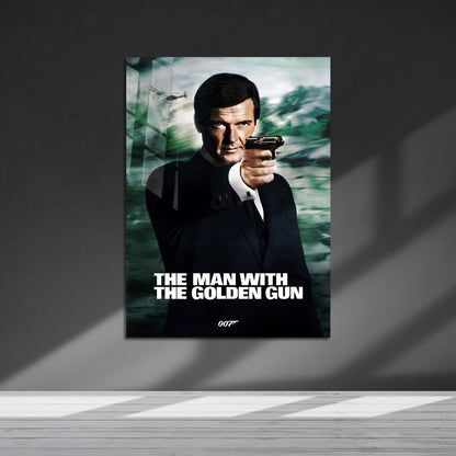 Flex Designs Metal Poster The Man with the Golden Gun Classic 5 x 7" Home Goods - Movie 1974 Movie Metal Poster