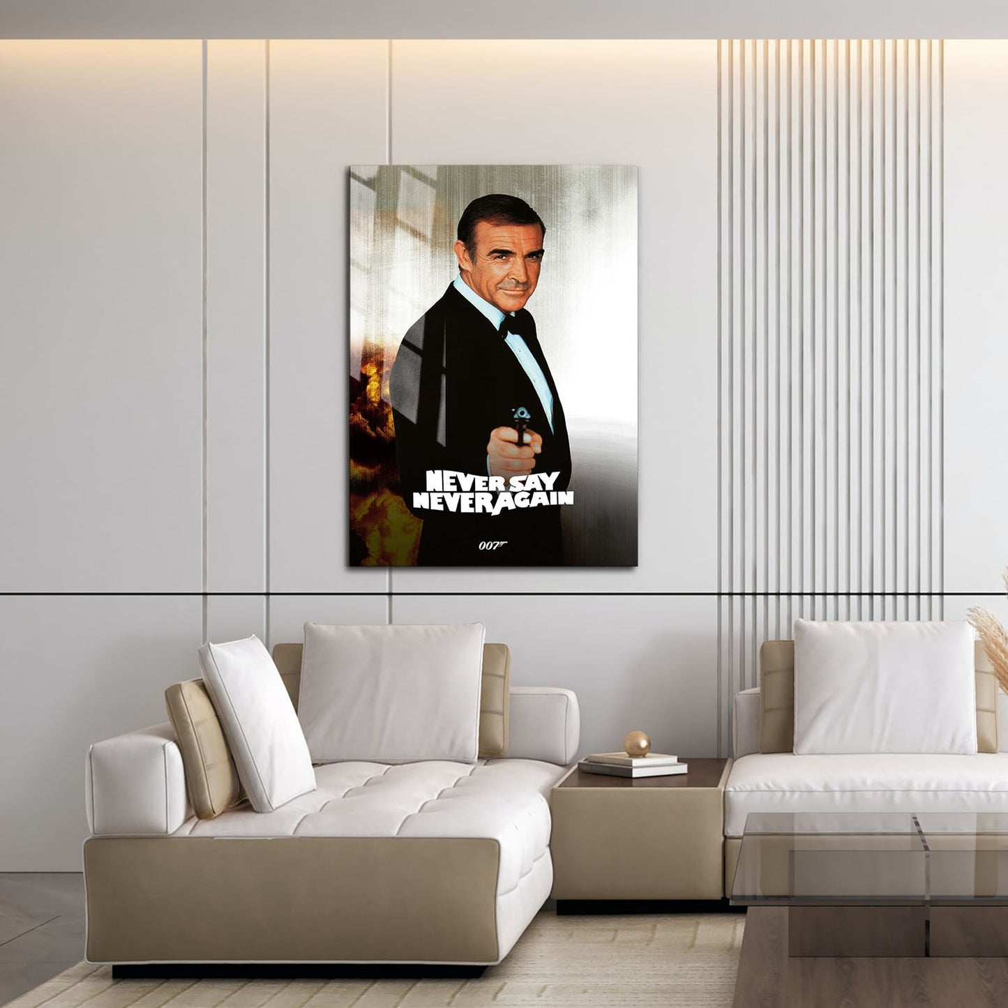 Flex Designs Metal Poster Never Say Never Again Classic 16 x 24" Home Goods - Movie 1983 Movie Metal Poster