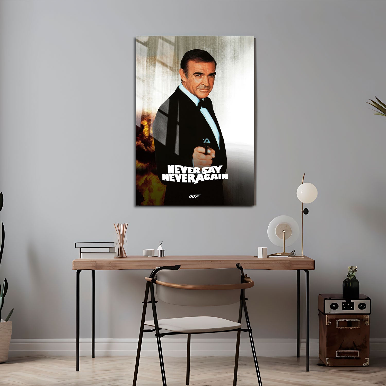 Flex Designs Metal Poster Never Say Never Again Classic 24 x 36" Home Goods - Movie 1983 Movie Metal Poster