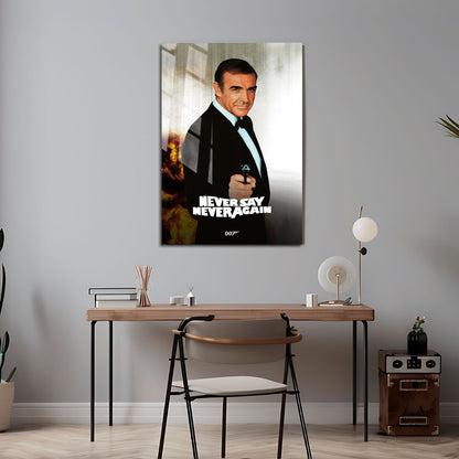 Flex Designs Metal Poster Never Say Never Again Classic 24 x 36" Home Goods - Movie 1983 Movie Metal Poster