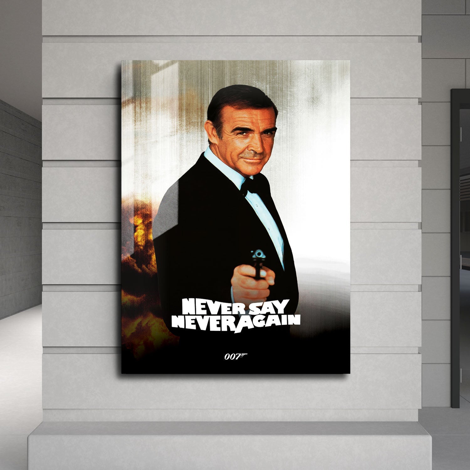 Flex Designs Metal Poster Never Say Never Again Classic 24 x 36" Home Goods - Movie 1983 Movie Metal Poster