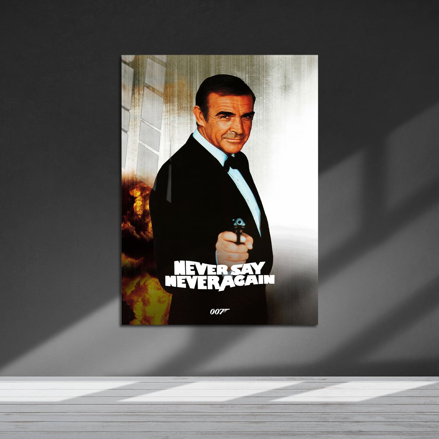 Flex Designs Metal Poster Never Say Never Again Classic 5 x 7" Home Goods - Movie 1983 Movie Metal Poster