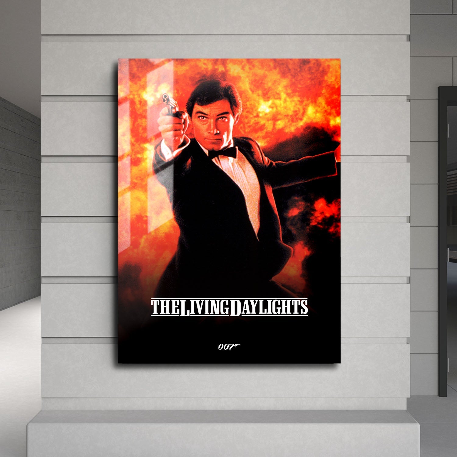 Flex Designs Metal Poster The Living Daylights Classic 24 x 36" Home Goods - Movie 1987 Movie Metal Poster