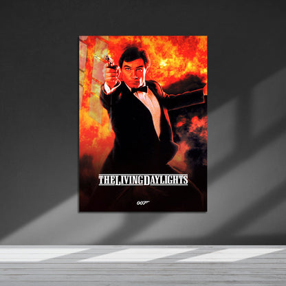 Flex Designs Metal Poster The Living Daylights Classic 5 x 7" Home Goods - Movie 1987 Movie Metal Poster