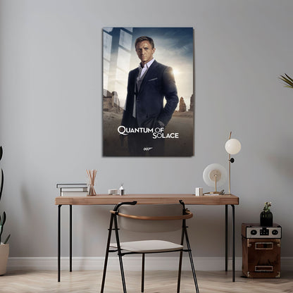 Flex Designs Metal Poster Quantum of Solace Classic 24 x 36" Home Goods - Movie 2008 Movie Metal Poster