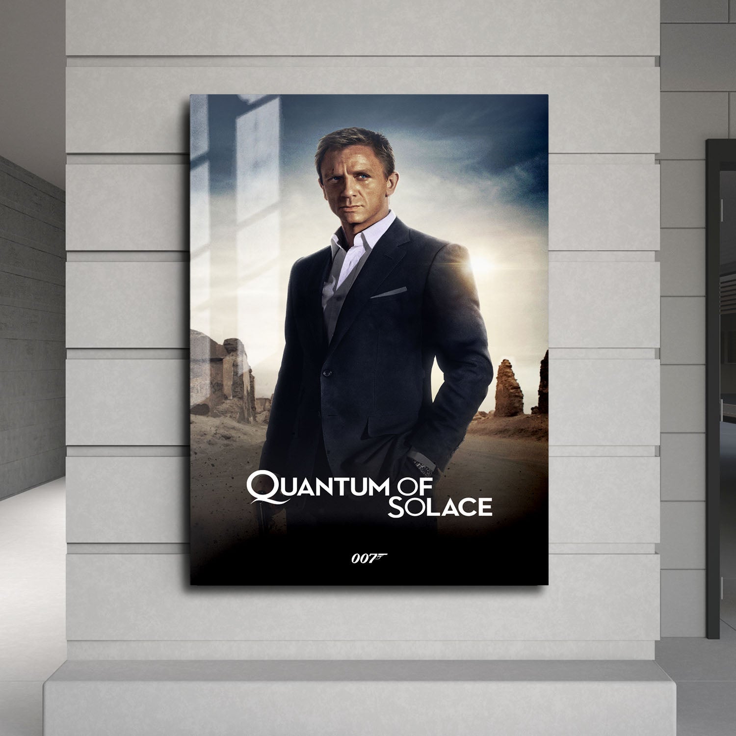 Flex Designs Metal Poster Quantum of Solace Classic 24 x 36" Home Goods - Movie 2008 Movie Metal Poster