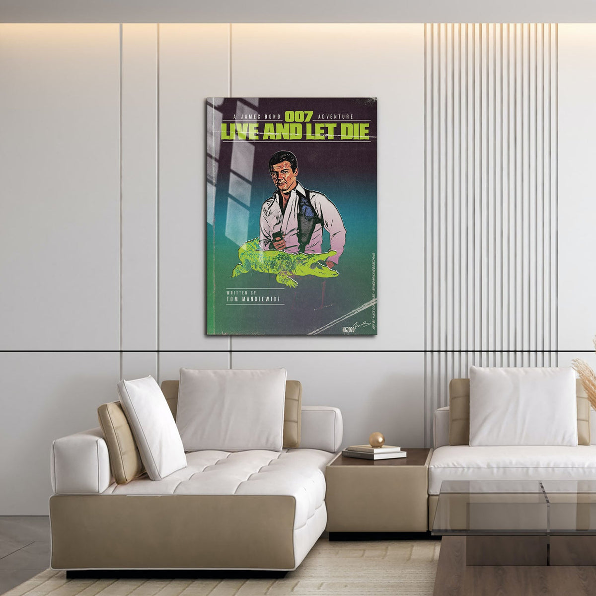 Flex Designs Metal Poster Live and Let Die Minimalist 16 x 24" Home Goods - Movie 1973 Movie Metal Poster