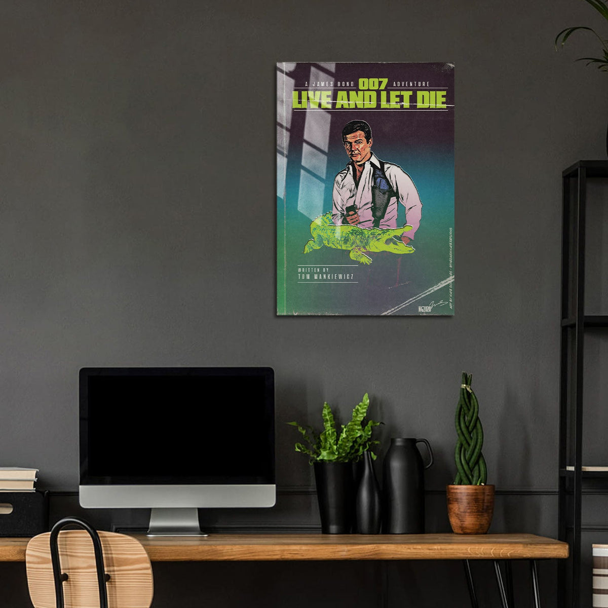 Flex Designs Metal Poster Live and Let Die Minimalist 5 x 7" Home Goods - Movie 1973 Movie Metal Poster