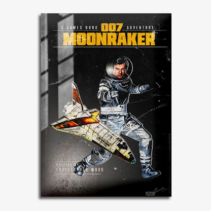 Flex Designs Metal Poster Moonraker Minimalist 11 x 17" Home Goods - Movie 1979 Movie Metal Poster