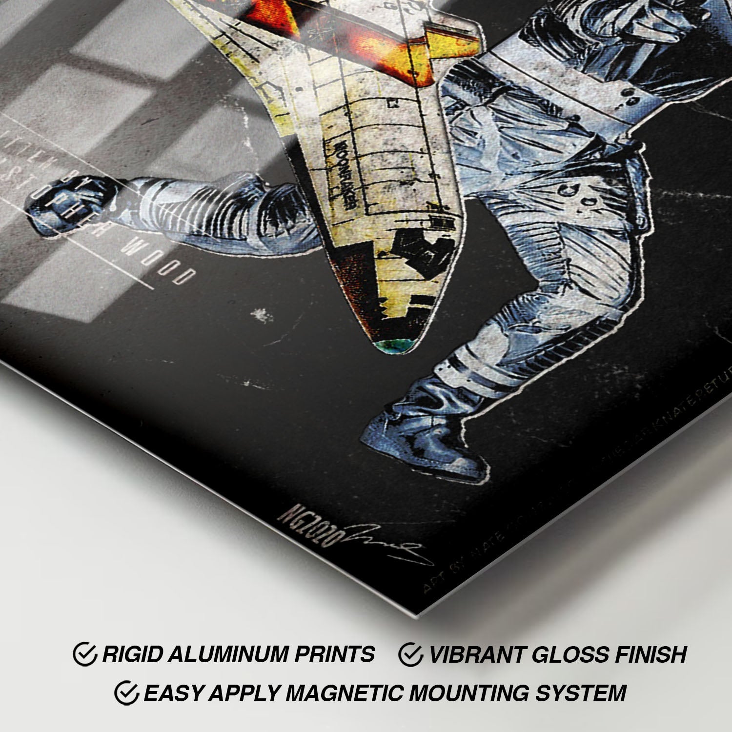 Flex Designs Metal Poster Moonraker Minimalist 11 x 17" Home Goods - Movie 1979 Movie Metal Poster