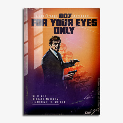 Flex Designs Metal Poster For Your Eyes Only Minimalist 11 x 17" Home Goods - Movie 1981 Movie Metal Poster