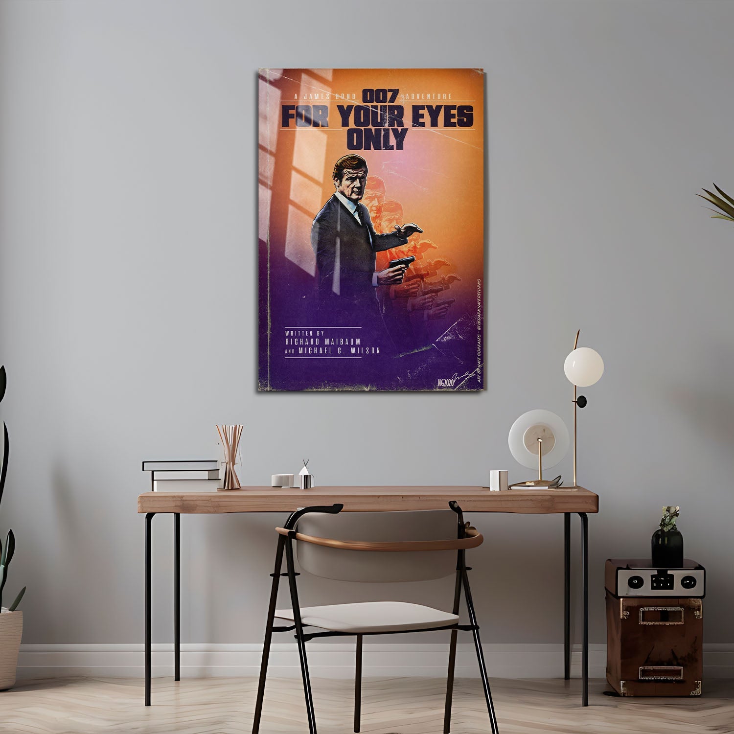 Flex Designs Metal Poster For Your Eyes Only Minimalist 24 x 36" Home Goods - Movie 1981 Movie Metal Poster