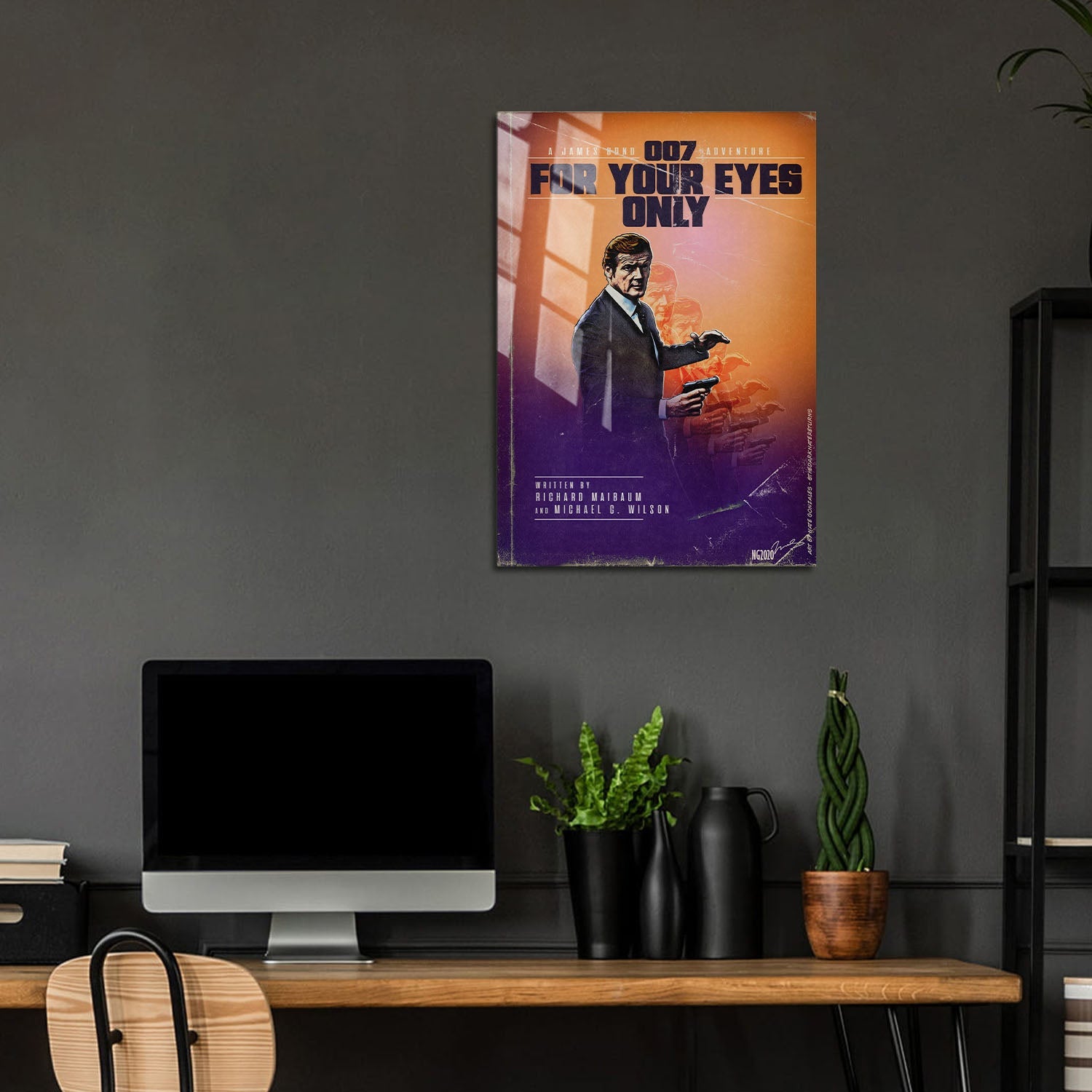 Flex Designs Metal Poster For Your Eyes Only Minimalist 5 x 7" Home Goods - Movie 1981 Movie Metal Poster