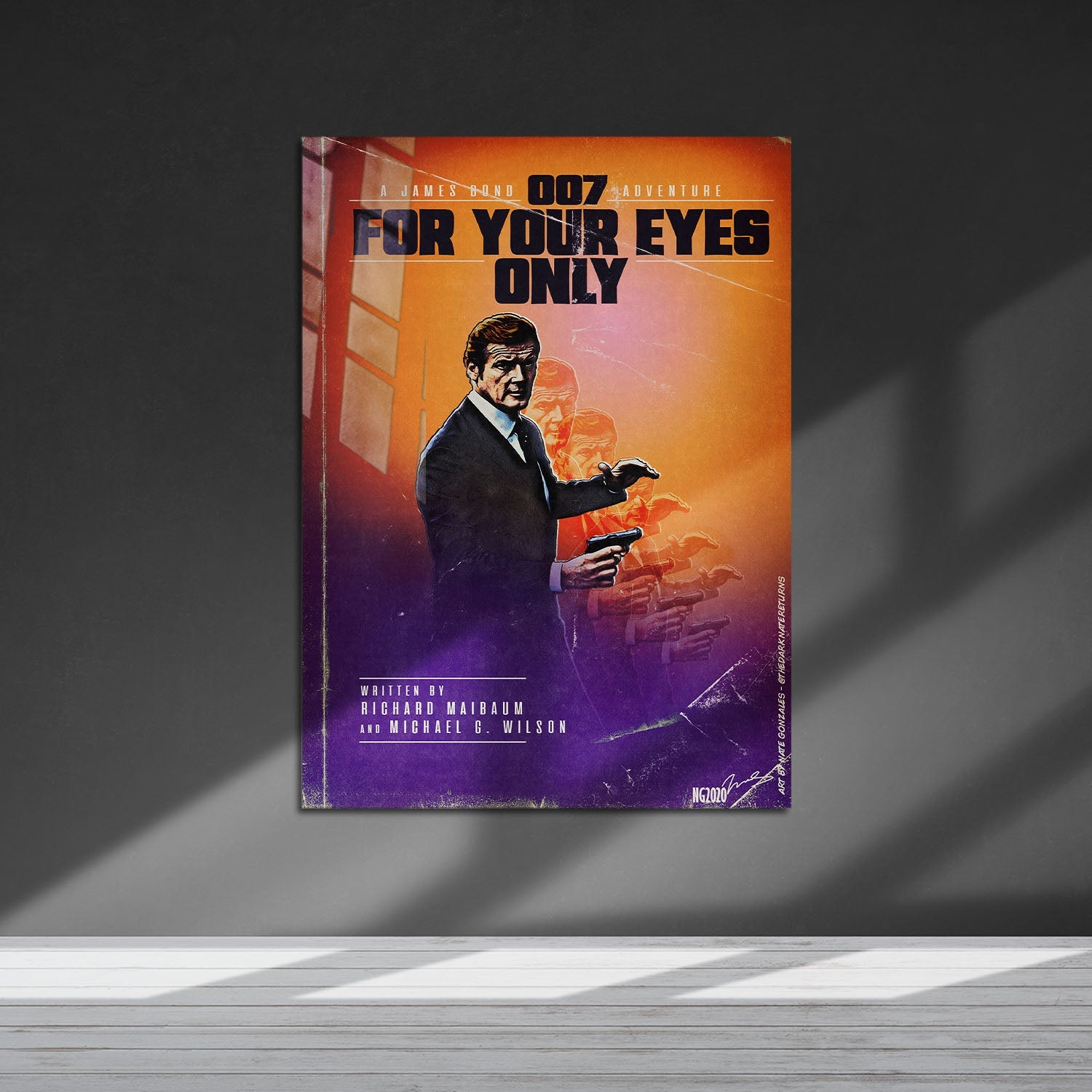 Flex Designs Metal Poster For Your Eyes Only Minimalist 5 x 7" Home Goods - Movie 1981 Movie Metal Poster