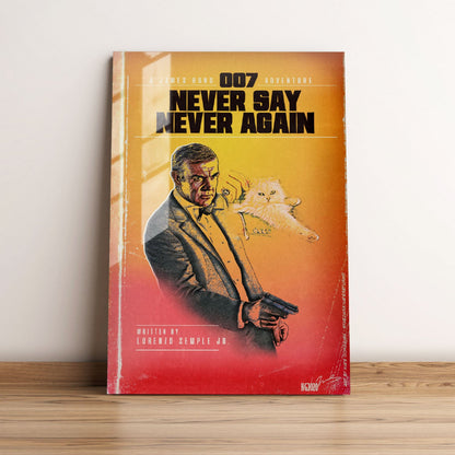 Never Say Never Again Minimalist Movie Metal Poster