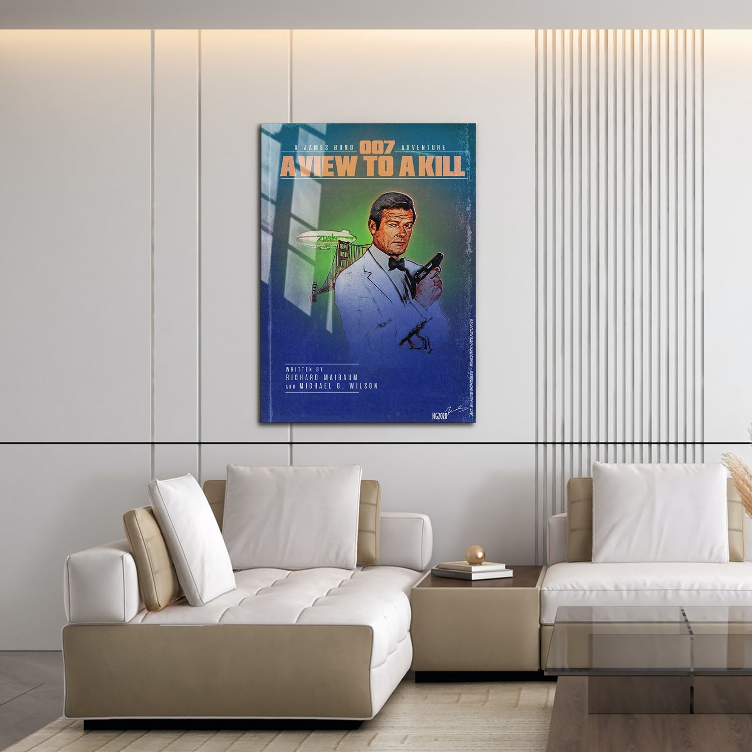 Flex Designs Metal Poster A View to a Kill Minimalist 16 x 24" Home Goods - Movie 1985 Movie Metal Poster