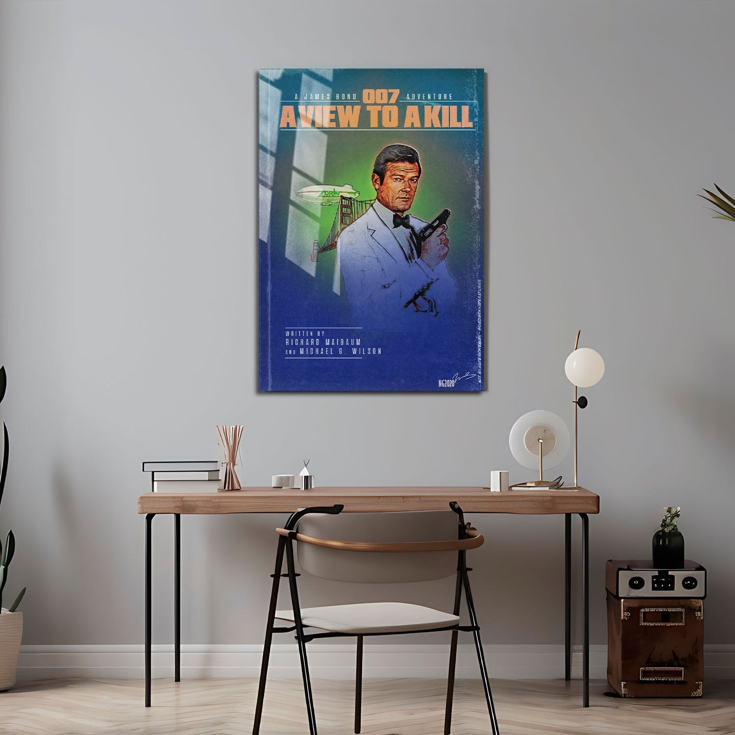 Flex Designs Metal Poster A View to a Kill Minimalist 24 x 36" Home Goods - Movie 1985 Movie Metal Poster