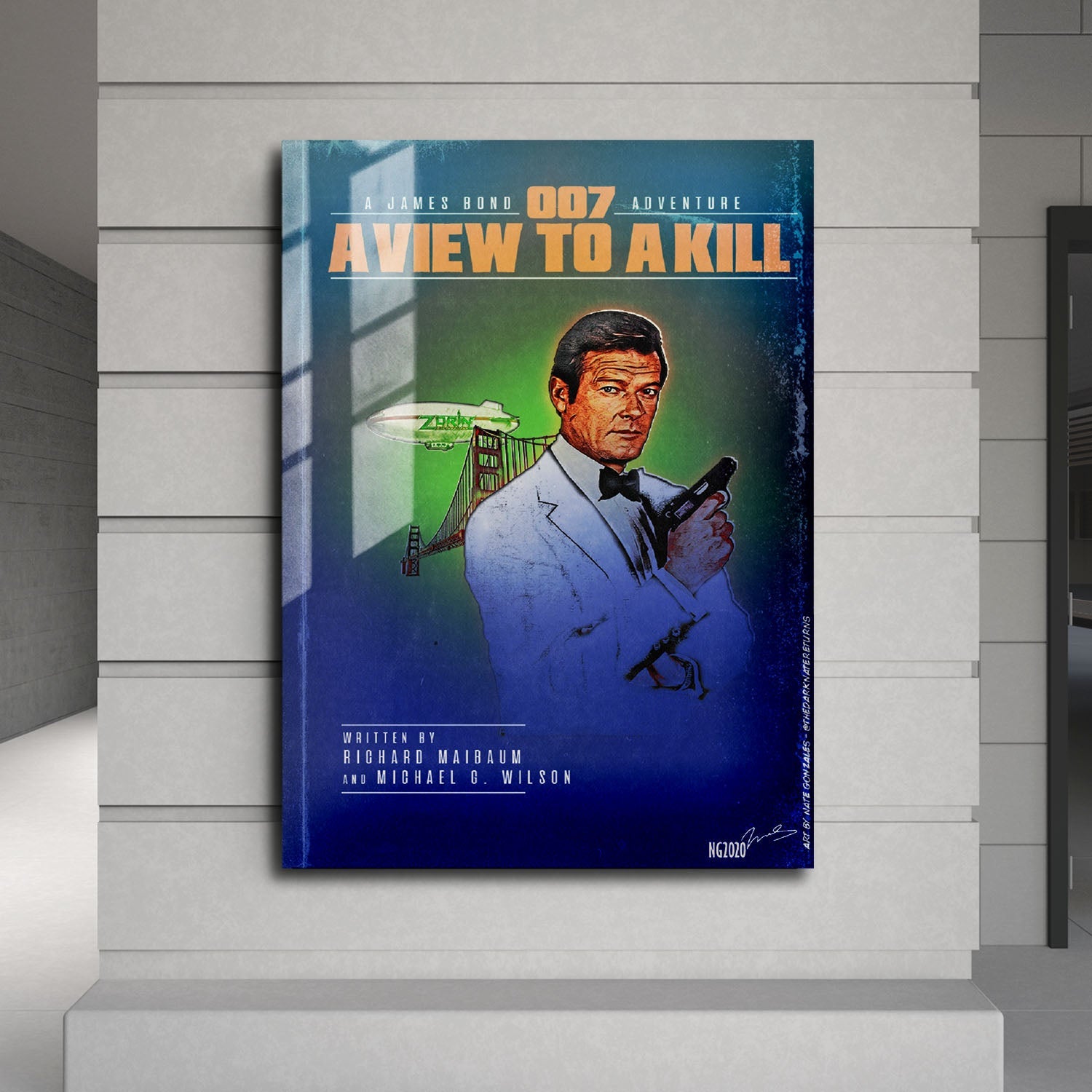 Flex Designs Metal Poster A View to a Kill Minimalist 24 x 36" Home Goods - Movie 1985 Movie Metal Poster
