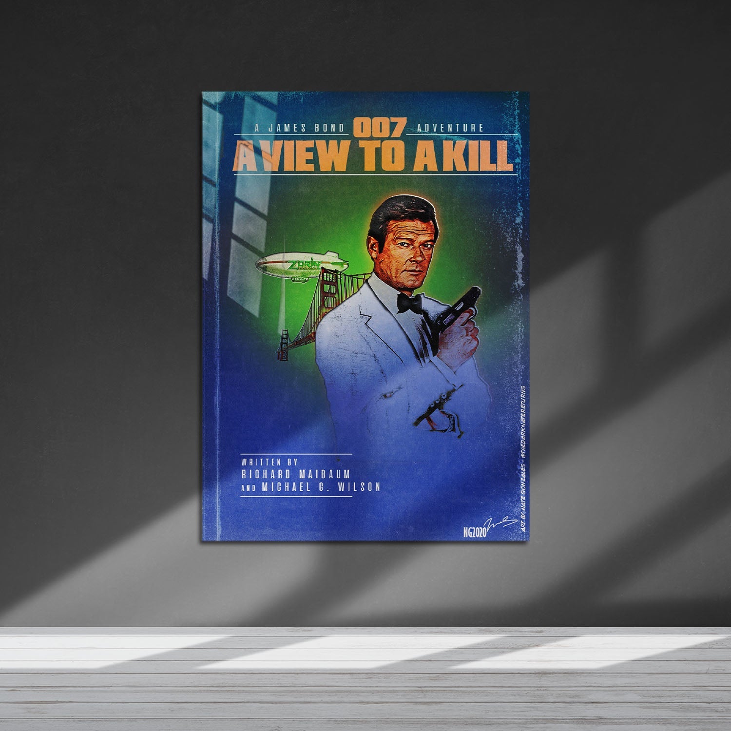 Flex Designs Metal Poster A View to a Kill Minimalist 5 x 7" Home Goods - Movie 1985 Movie Metal Poster