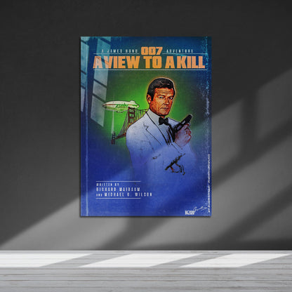 Flex Designs Metal Poster A View to a Kill Minimalist 5 x 7" Home Goods - Movie 1985 Movie Metal Poster