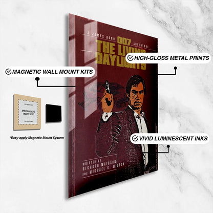 Flex Designs Metal Poster The Living Daylights Minimalist 16 x 24" Home Goods - Movie 1987 Movie Metal Poster