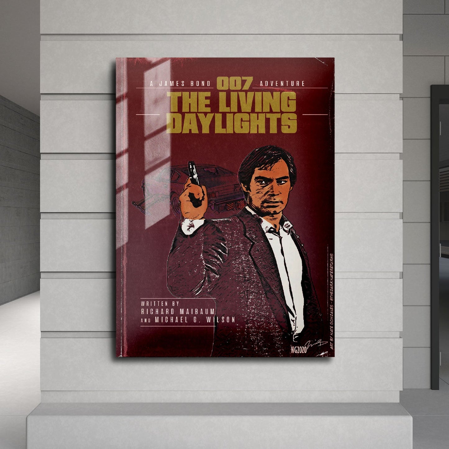 Flex Designs Metal Poster The Living Daylights Minimalist 24 x 36" Home Goods - Movie 1987 Movie Metal Poster