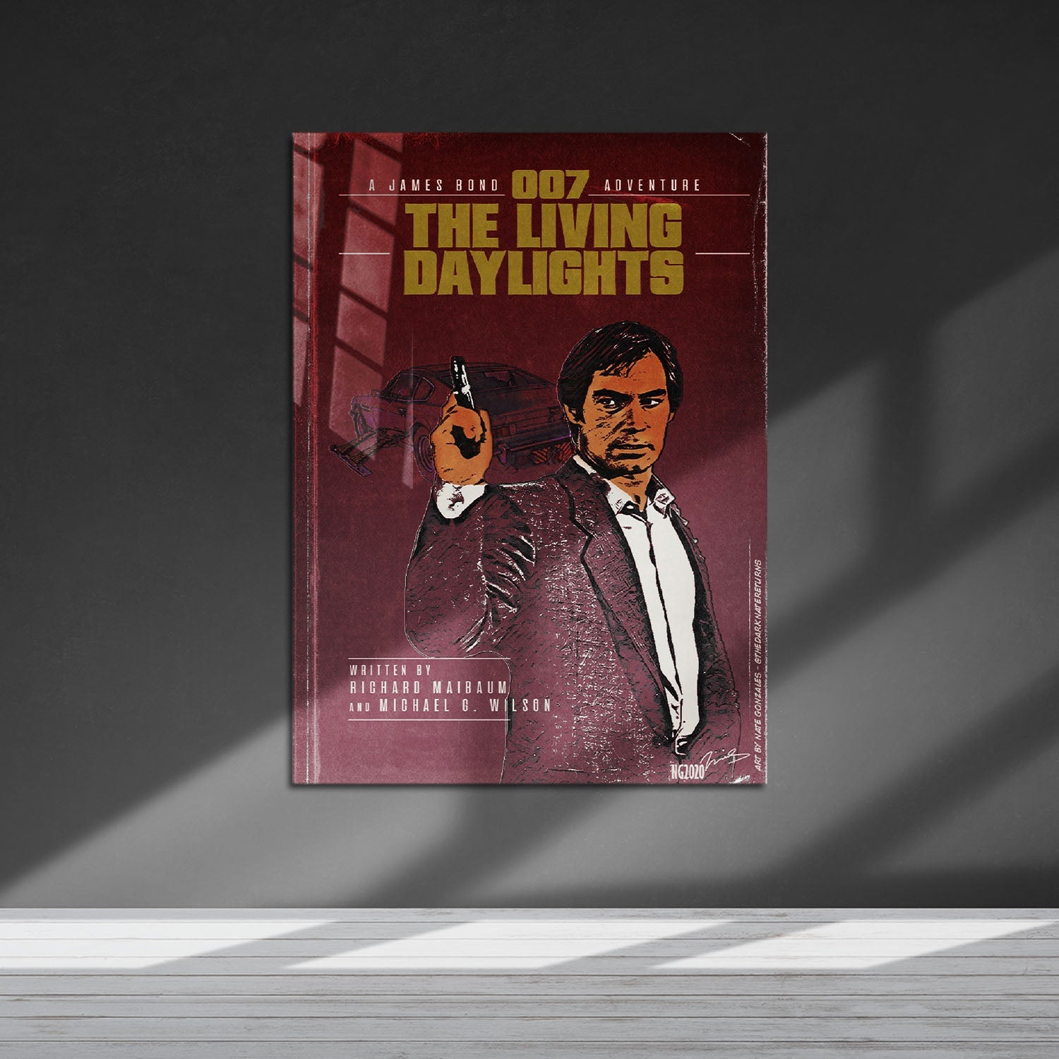 Flex Designs Metal Poster The Living Daylights Minimalist 5 x 7" Home Goods - Movie 1987 Movie Metal Poster