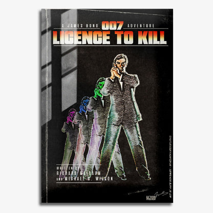 Flex Designs Metal Poster Licence to Kill Minimalist 11 x 17" Home Goods - Movie 1989 Movie Metal Poster