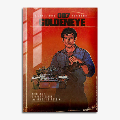 Flex Designs Metal Poster GoldenEye Minimalist 11 x 17" Home Goods - Movie 1995 Movie Metal Poster