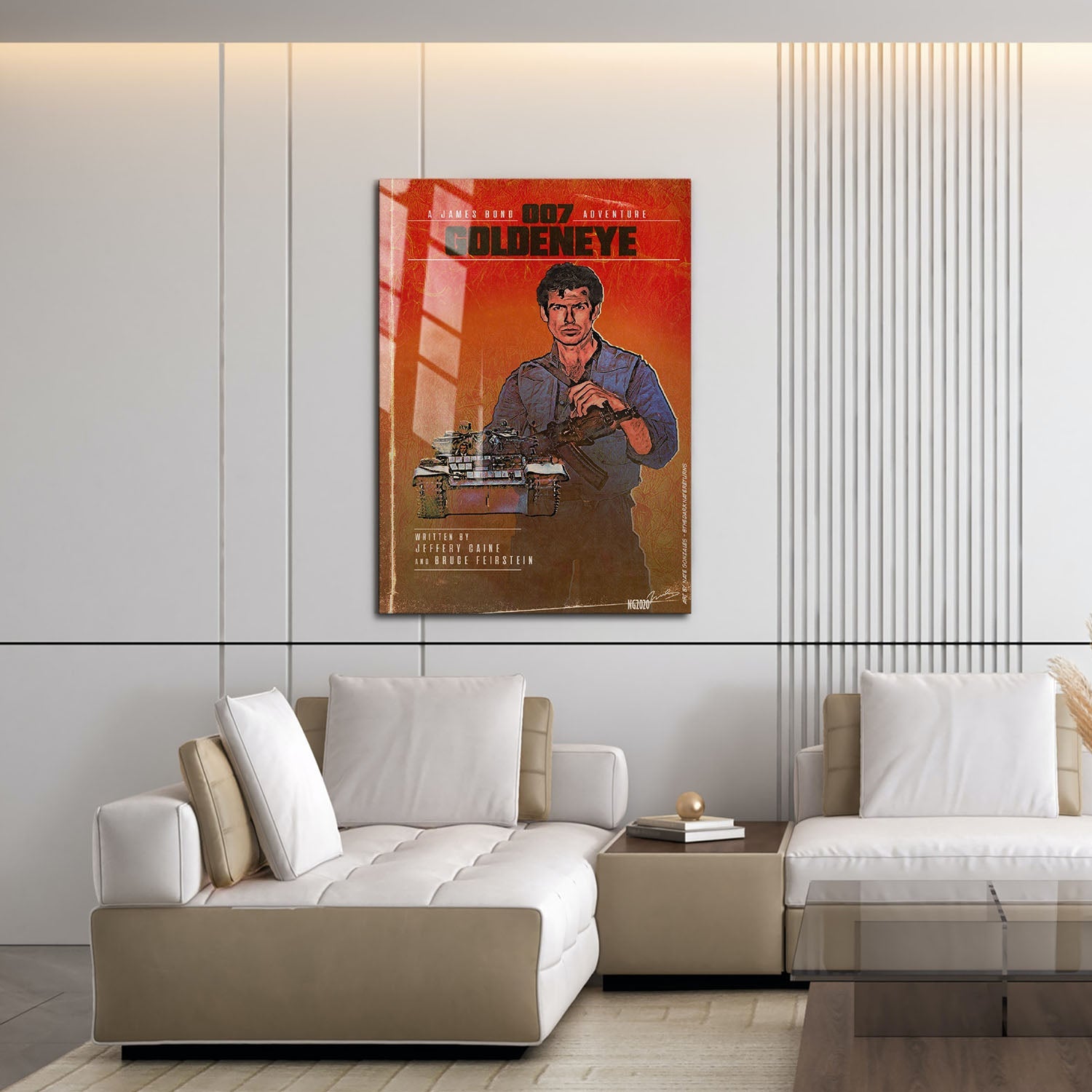 Flex Designs Metal Poster GoldenEye Minimalist 16 x 24" Home Goods - Movie 1995 Movie Metal Poster