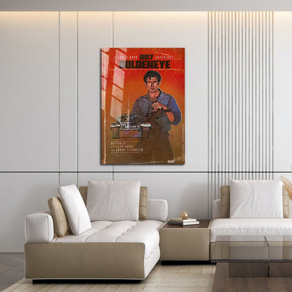Flex Designs Metal Poster GoldenEye Minimalist 16 x 24" Home Goods - Movie 1995 Movie Metal Poster