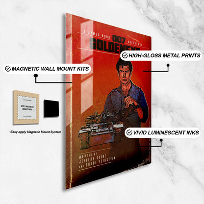 Flex Designs Metal Poster GoldenEye Minimalist 16 x 24" Home Goods - Movie 1995 Movie Metal Poster