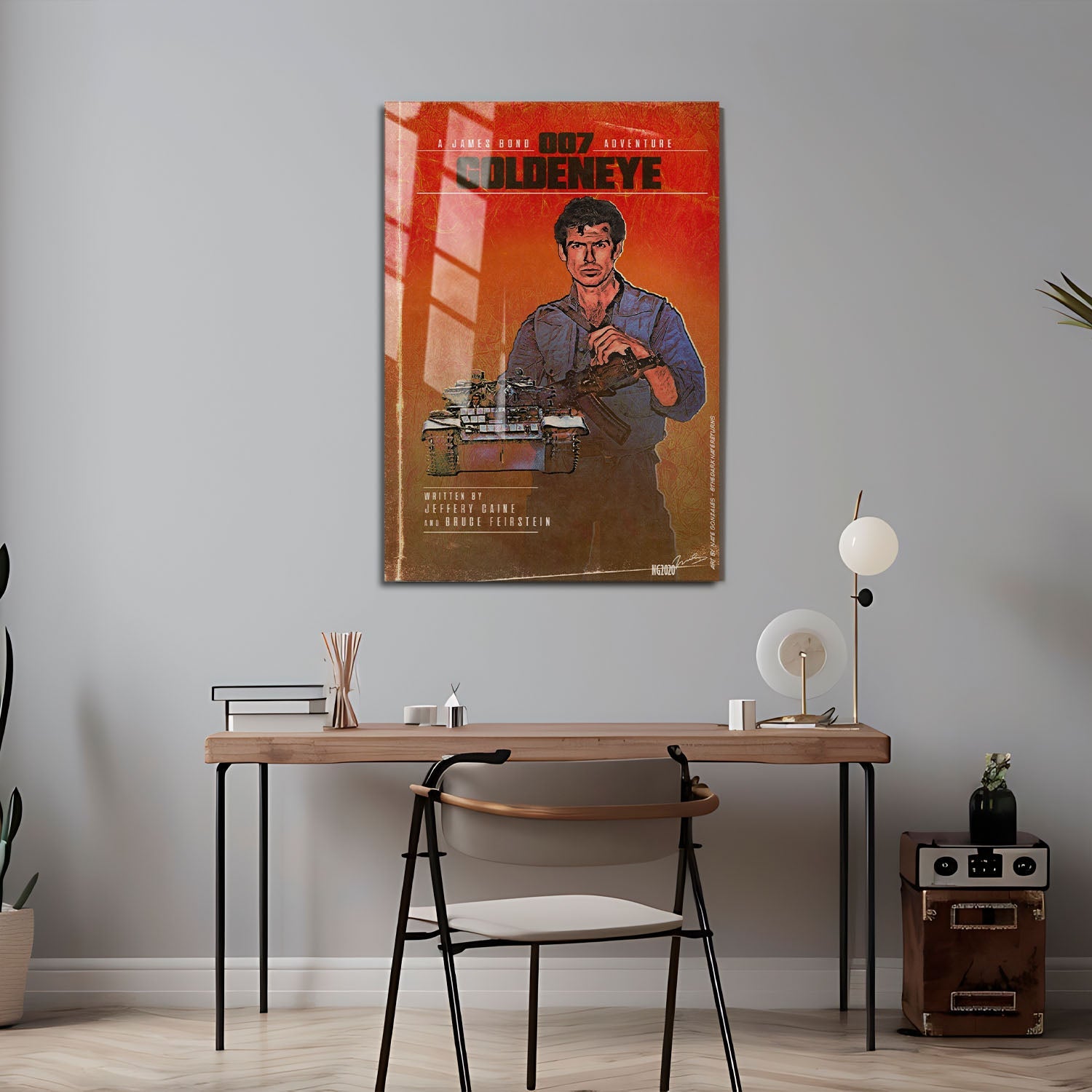 Flex Designs Metal Poster GoldenEye Minimalist 24 x 36" Home Goods - Movie 1995 Movie Metal Poster