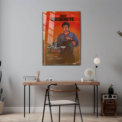 Flex Designs Metal Poster GoldenEye Minimalist 24 x 36" Home Goods - Movie 1995 Movie Metal Poster