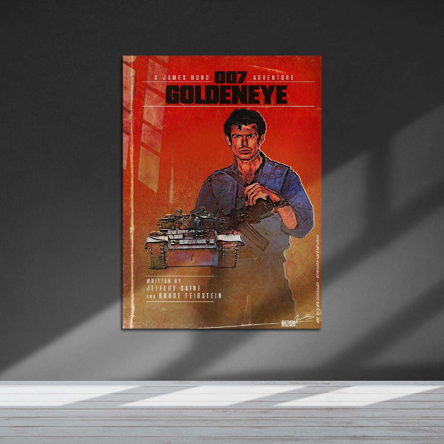 Flex Designs Metal Poster GoldenEye Minimalist 5 x 7" Home Goods - Movie 1995 Movie Metal Poster