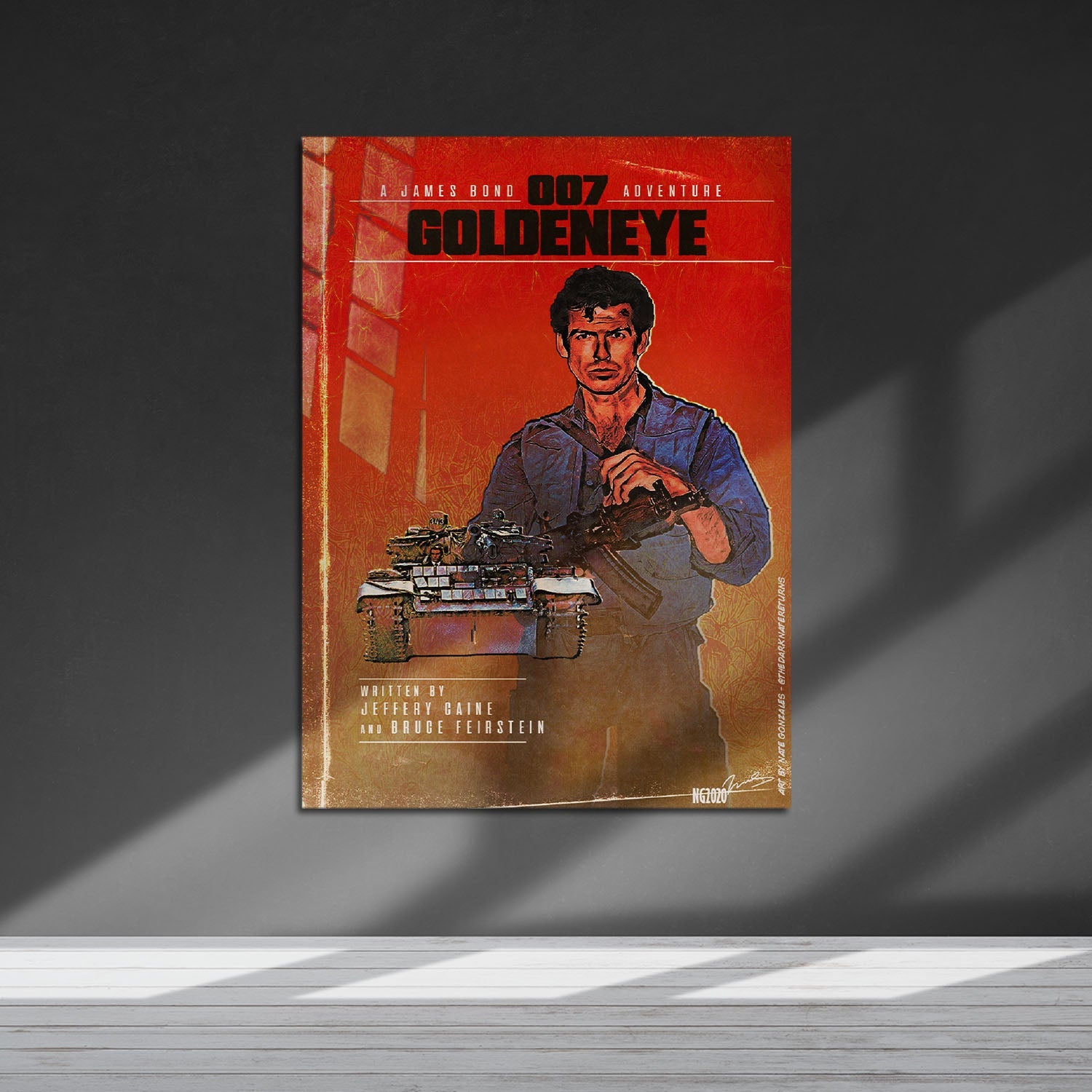 Flex Designs Metal Poster GoldenEye Minimalist 5 x 7" Home Goods - Movie 1995 Movie Metal Poster