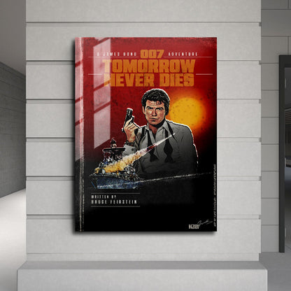 Flex Designs Metal Poster Tomorrow Never Dies Minimalist 24 x 36" Home Goods - Movie 1997 Movie Metal Poster