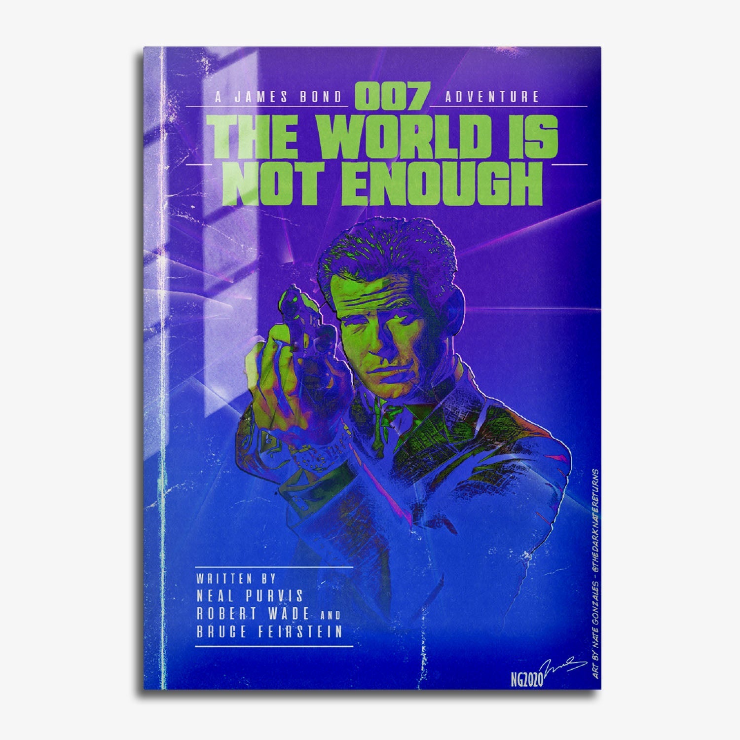 Flex Designs Metal Poster The World Is Not Enough Minimalist 11 x 17" Home Goods - Movie 1999 Movie Metal Poster