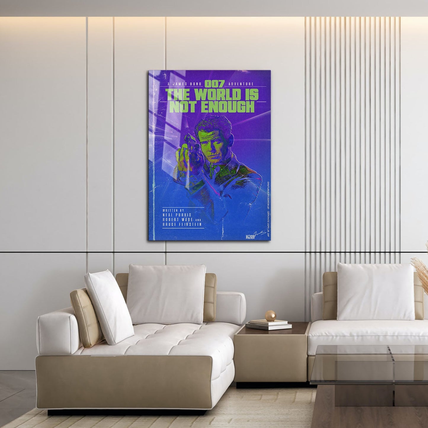 Flex Designs Metal Poster The World Is Not Enough Minimalist 16 x 24" Home Goods - Movie 1999 Movie Metal Poster