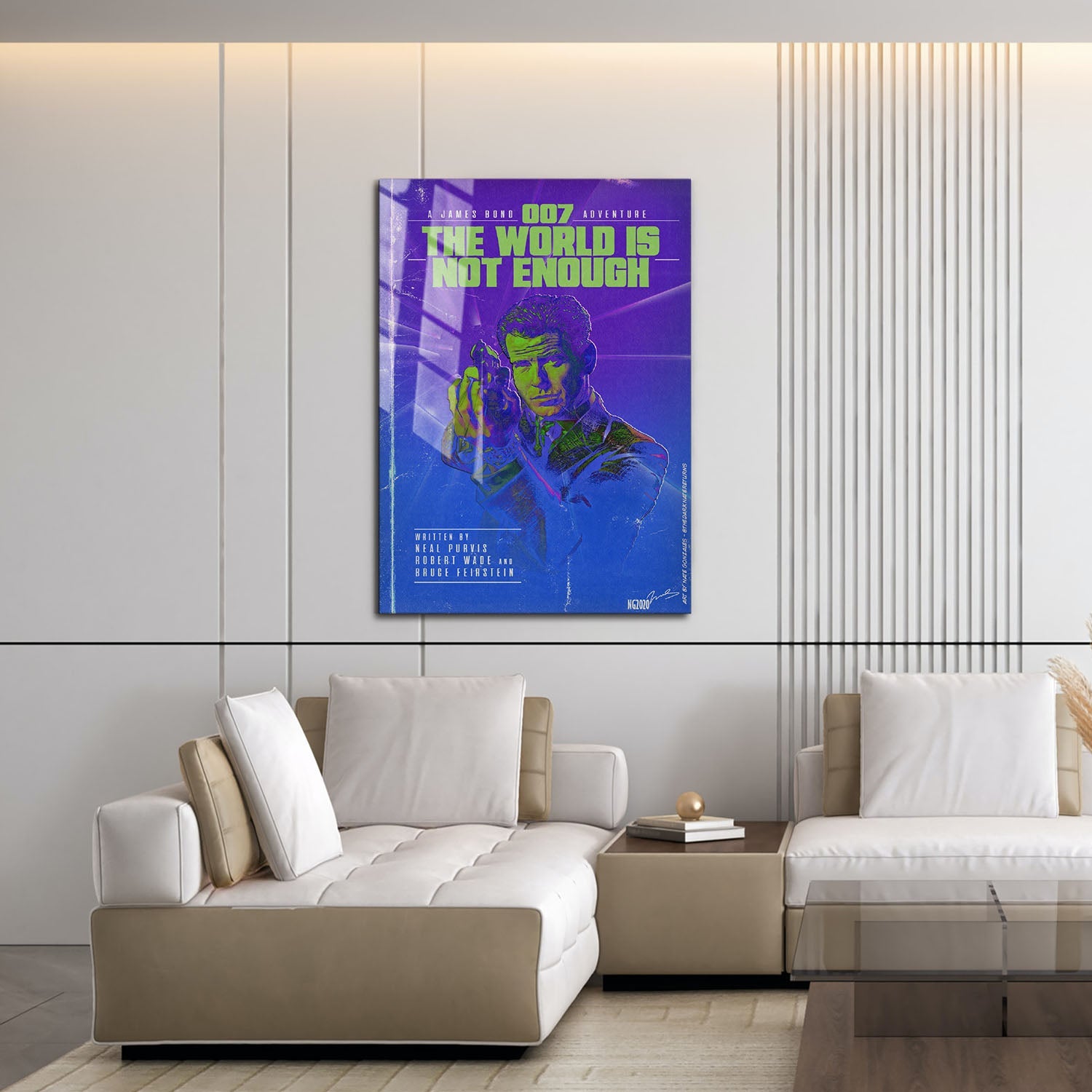 Flex Designs Metal Poster The World Is Not Enough Minimalist 16 x 24" Home Goods - Movie 1999 Movie Metal Poster