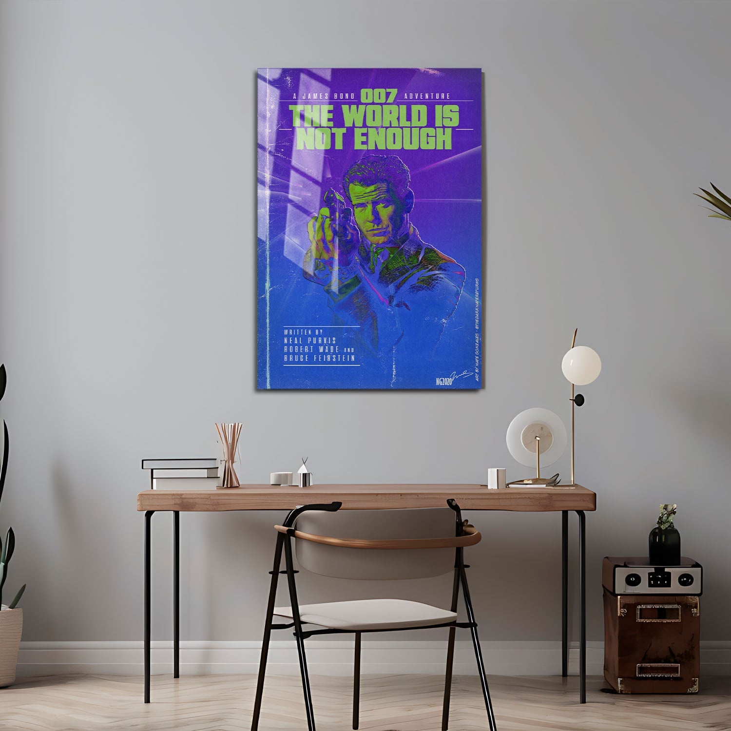Flex Designs Metal Poster The World Is Not Enough Minimalist 24 x 36" Home Goods - Movie 1999 Movie Metal Poster