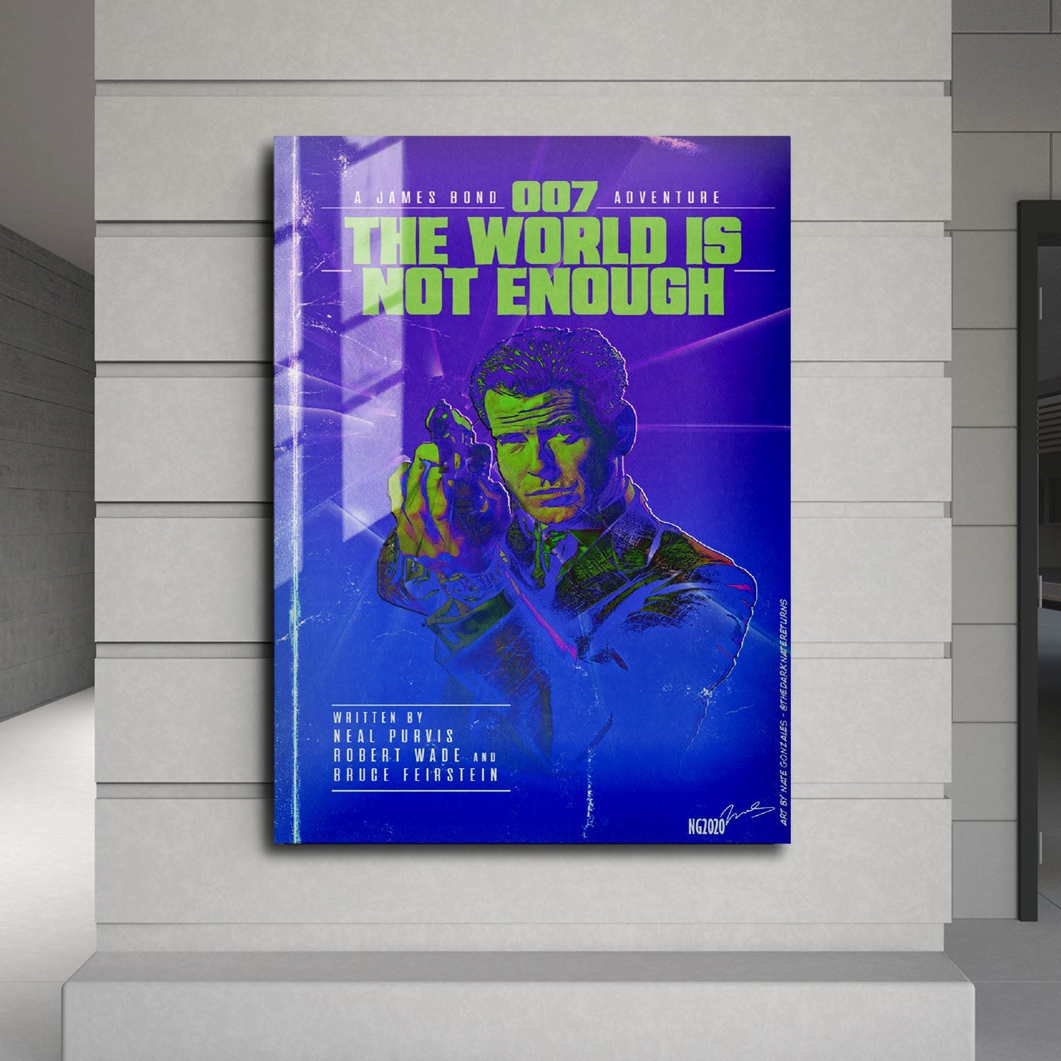 Flex Designs Metal Poster The World Is Not Enough Minimalist 24 x 36" Home Goods - Movie 1999 Movie Metal Poster