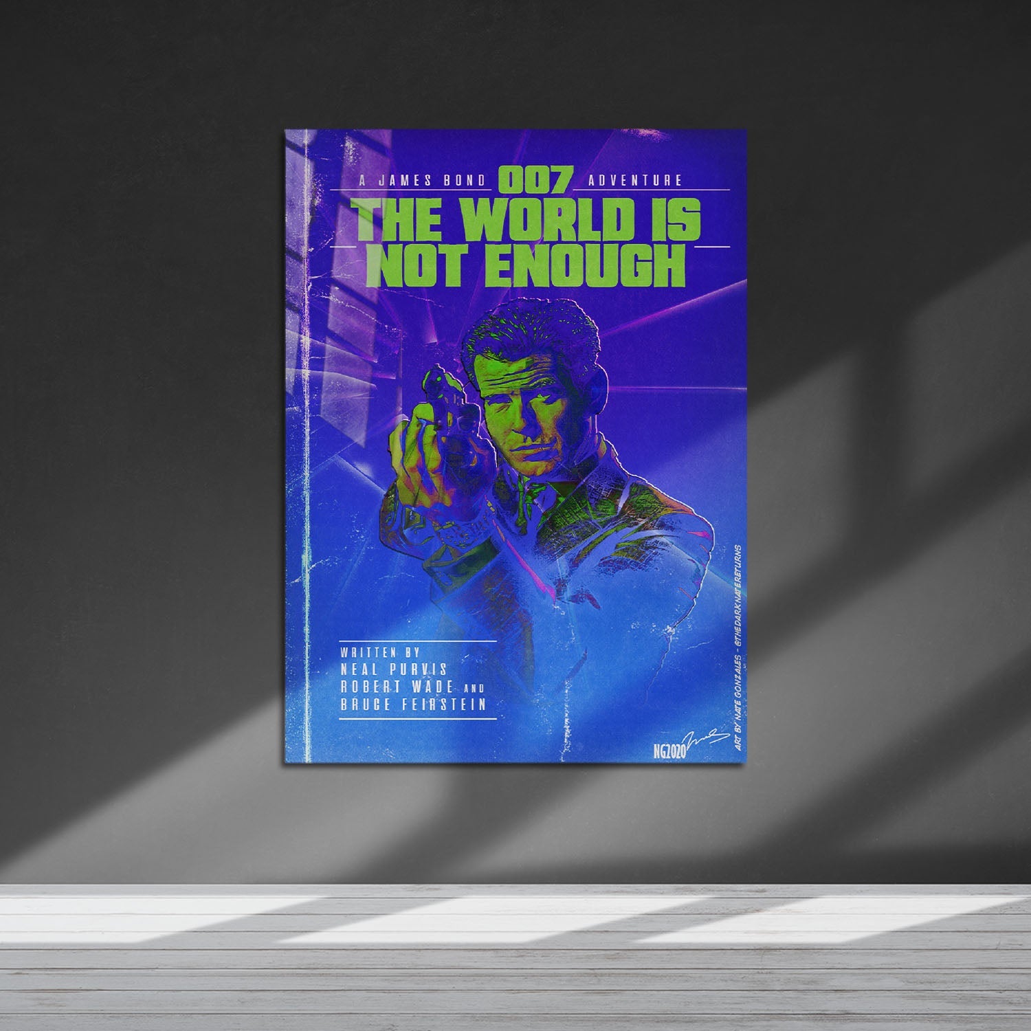 Flex Designs Metal Poster The World Is Not Enough Minimalist 5 x 7" Home Goods - Movie 1999 Movie Metal Poster