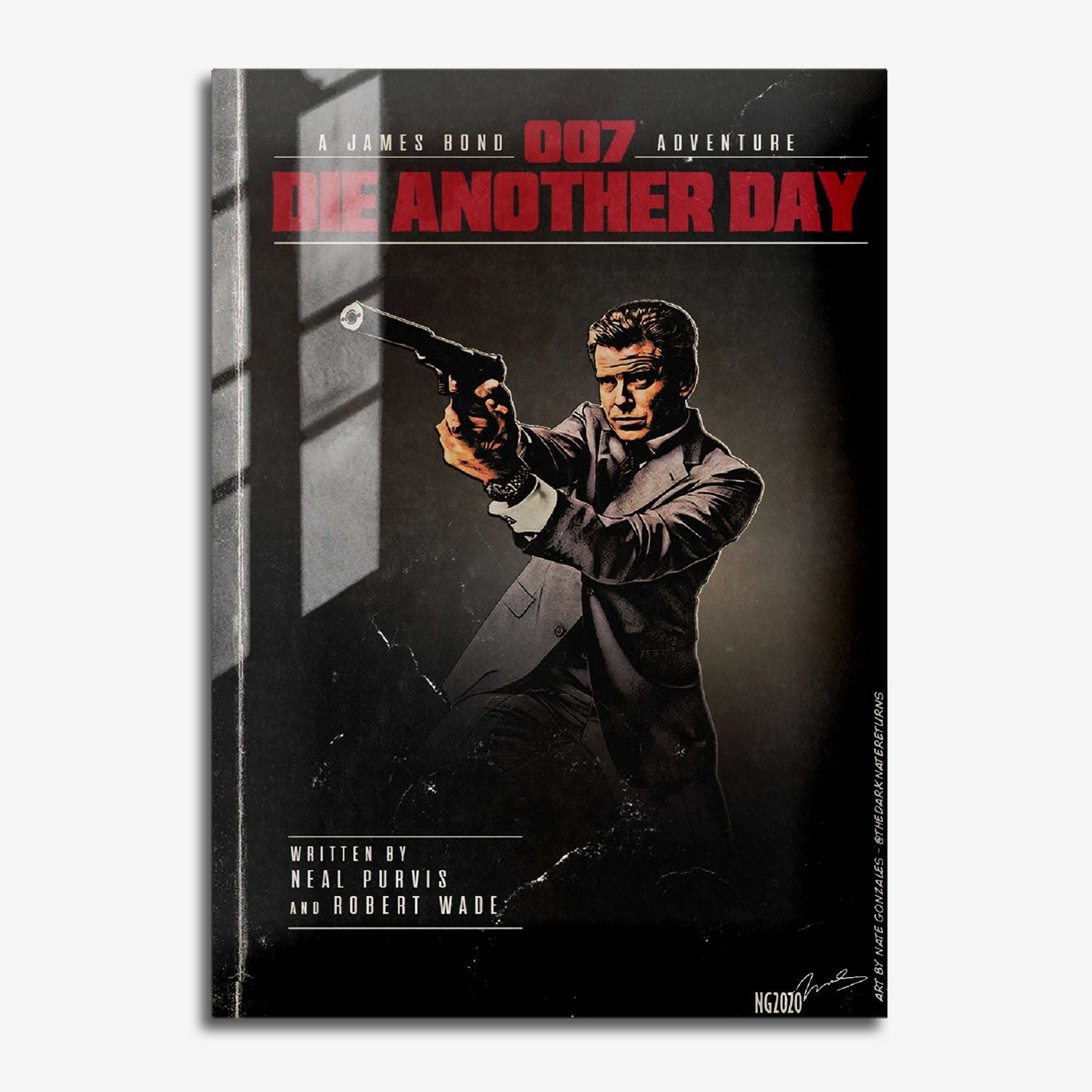 Flex Designs Metal Poster Die Another Day Minimalist 11 x 17" Home Goods - Movie 2002 Movie Metal Poster