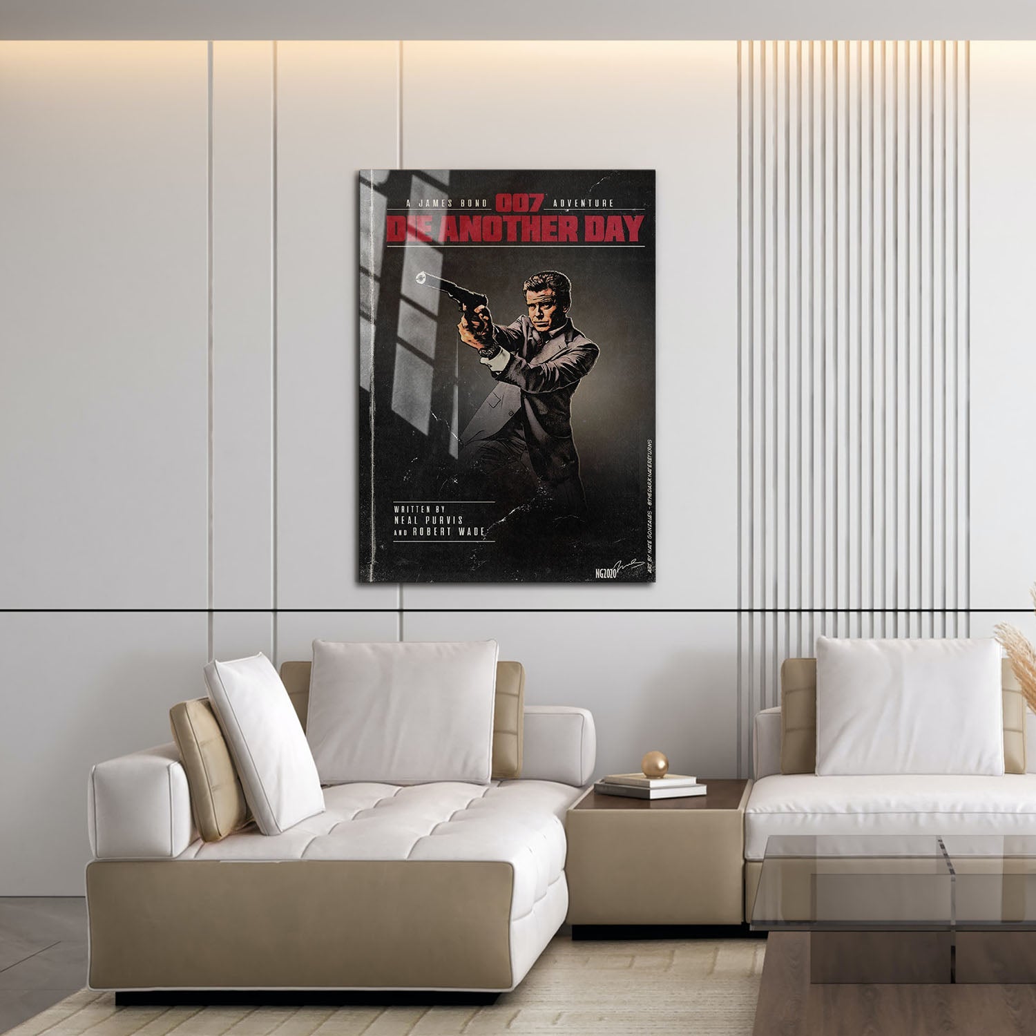 Flex Designs Metal Poster Die Another Day Minimalist 16 x 24" Home Goods - Movie 2002 Movie Metal Poster