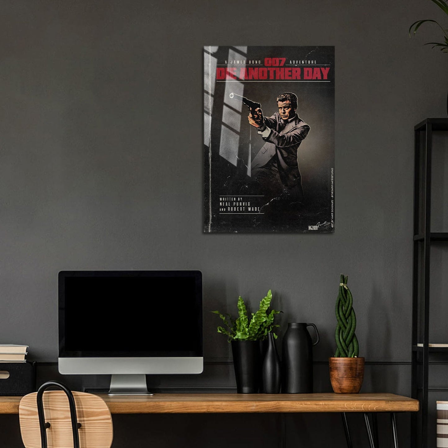 Flex Designs Metal Poster Die Another Day Minimalist 5 x 7" Home Goods - Movie 2002 Movie Metal Poster