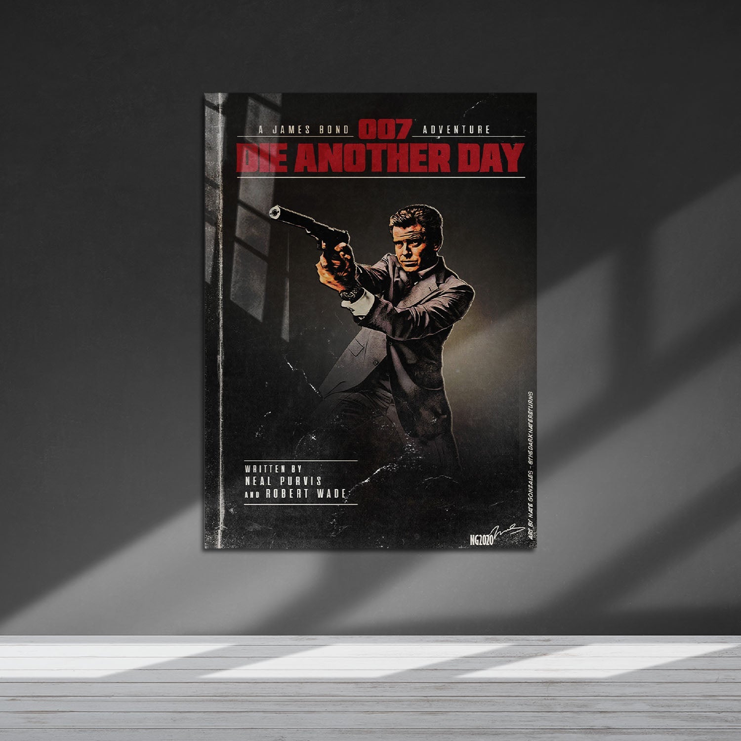 Flex Designs Metal Poster Die Another Day Minimalist 5 x 7" Home Goods - Movie 2002 Movie Metal Poster